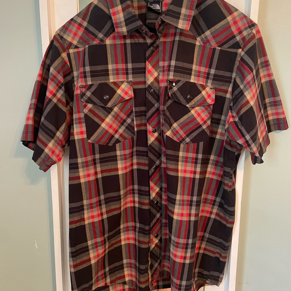 North Face snap button flannel